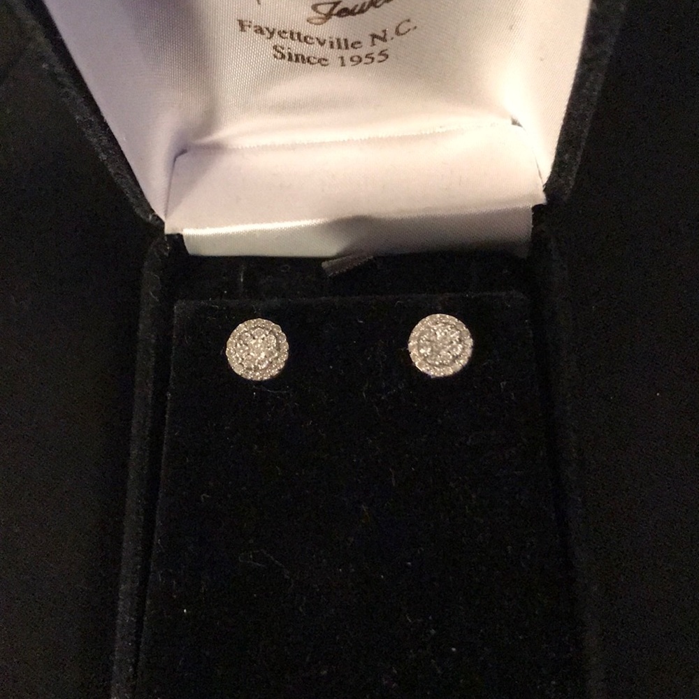 Diamond cluster earrings